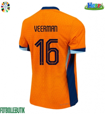 Nederländerna Joey Veerman #16 Hemmatröja EM 2024 Kortärmad